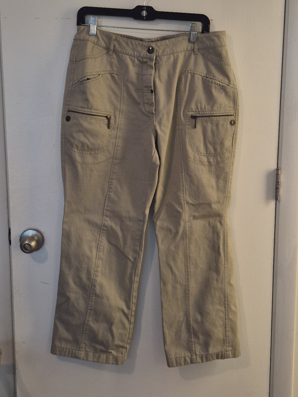 Penny Bee Khaki Cargo Pocket Pants - Neutral Beige